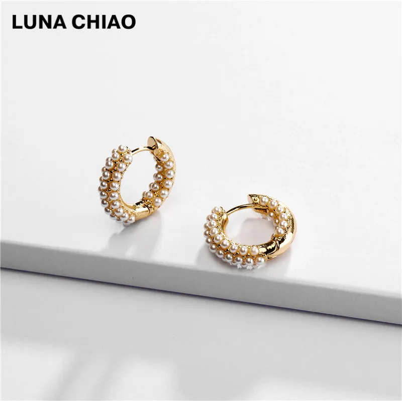 LUNA CHIAO, модное ювелирное изделие, лето, популярные мини обручи, серьги, кость уха, манжета, эмалированные серьги-манжеты, серьги Huggie