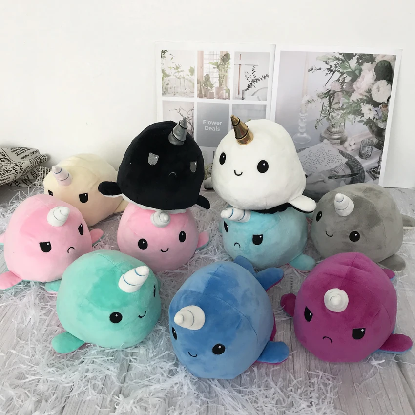 Реверсивный Плюшевая Игрушка Рыба двухсторонний флип настроение Octopu кукла