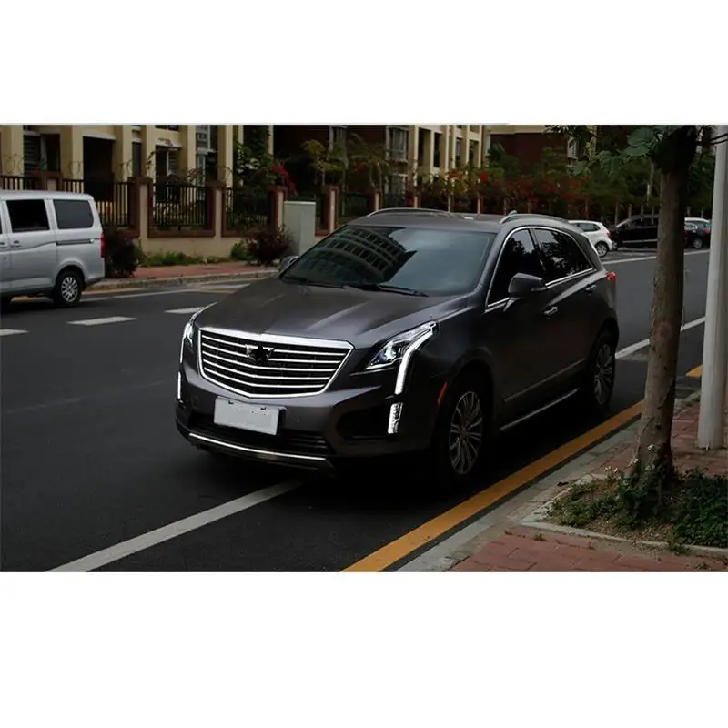 Drl авто автомобили дневные светодиодные ходовые боковые поворотники автомобиля освещение фары передние противотуманные фары 16 17 18 для Cadillac XT5