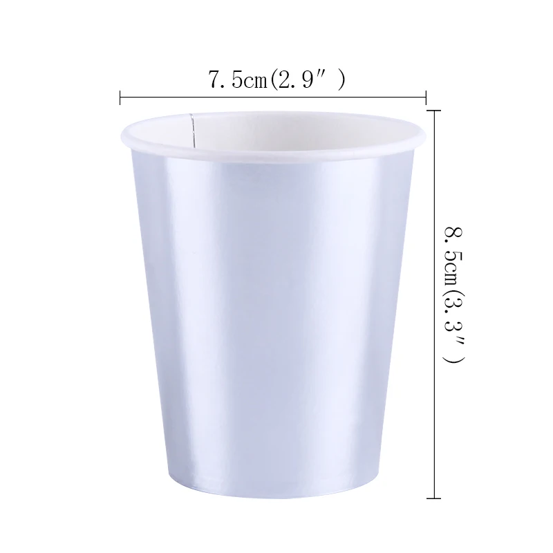 10pcs cup 10 шт. 350 мл Серебряный флэш Стиль холостяк Singleism День Рождения украшения для взрослых детей принадлежности бумажные одноразовые столовые приборы чашки - Цвет: 10pcs cup