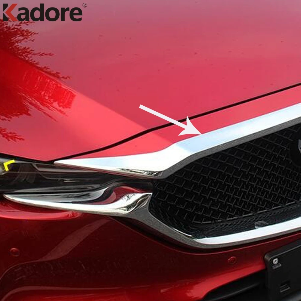 Для Mazda CX 5 CX5 8 CX8 2017 2018 2019 2020 Хромированная передняя решетка отделка гоночные грили