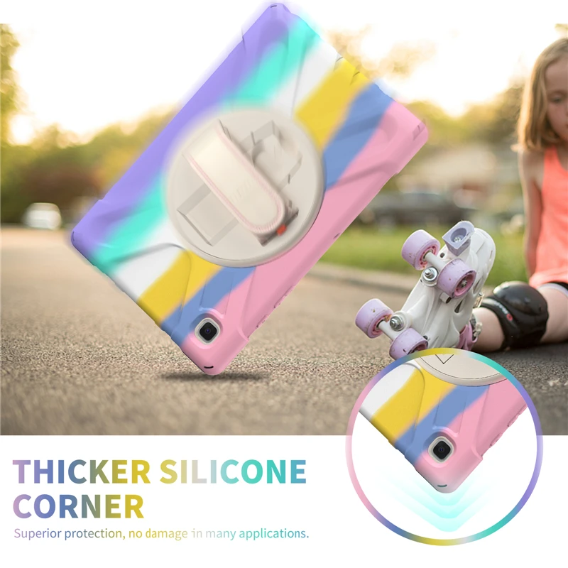 

Case For Samsung Galaxy Tab A7 2020 SM-T500 SM-T505 SM-T507 Heavy Duty Rugged Protection Cover with Neck Strap