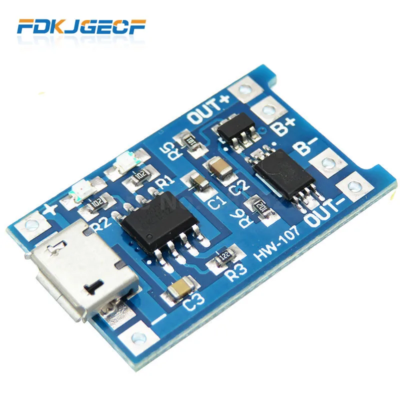 1 шт. Micro USB 5 в 1A 18650 TP4056 модуль зарядного устройства литиевой батареи зарядная