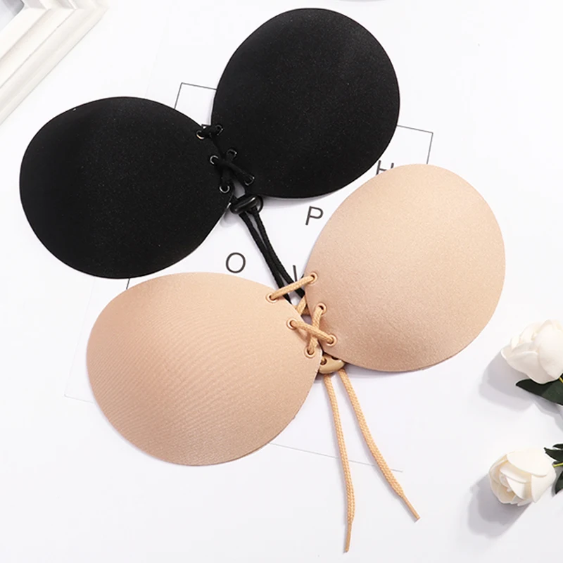 

Women Invisible Bra Super Push Up Seamless Self-Adhesive Sticky Wedding Party Front Strapless A B C D Cup Fly Bra