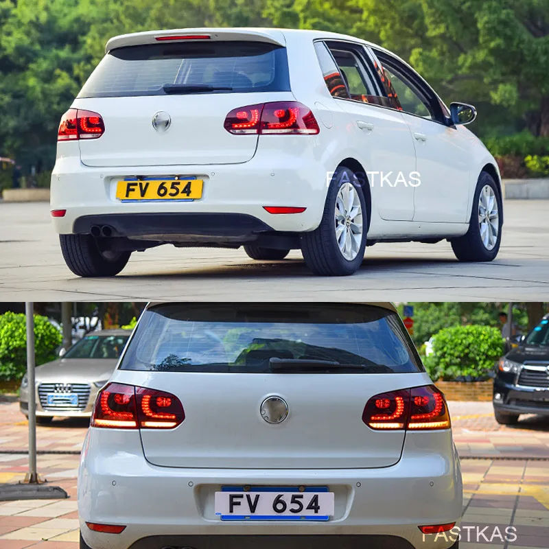 1 пара светодиодный задний фонарь в сборе для Volkswagen Golf 6 2008 2009 2010 2011 2012 2013