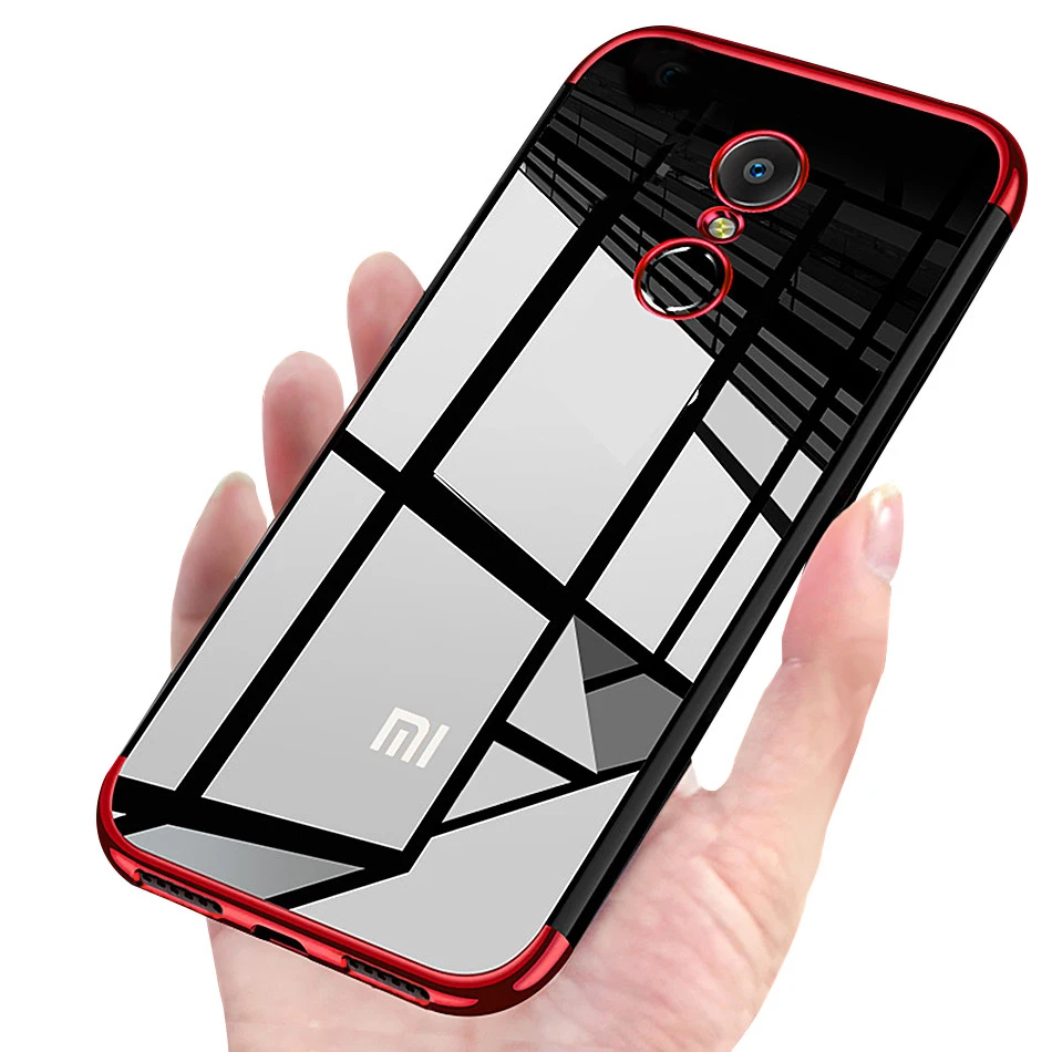 Чехол для Xiaomi Redmi 5 Plus прозрачный мягкий силиконовый тонкий чехол из ТПУ 6 6A