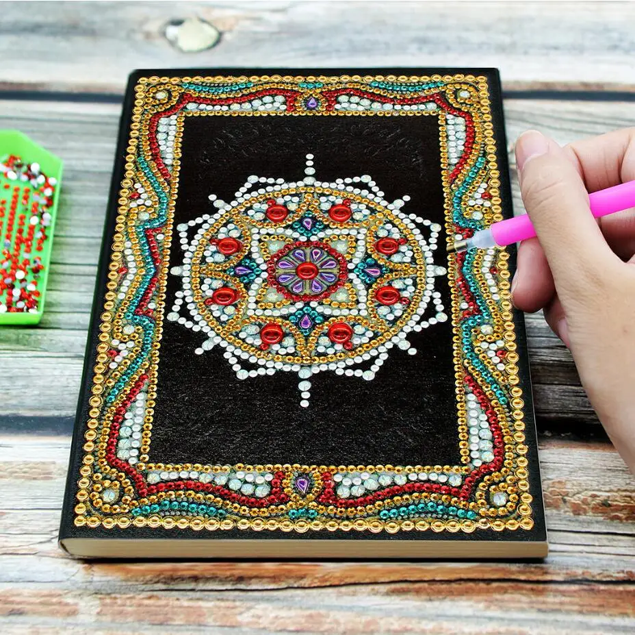 5D DIY Мандала специальная форма алмазная живопись 64 страницы А5 Блокнот Дневник Книга Вышивка крестом ремесло подарок