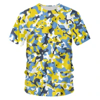 ogkb summer new 3d t shirt men short sleeve shirt camouflage interesting pattern printed t shirt mens streetwear casual clothing