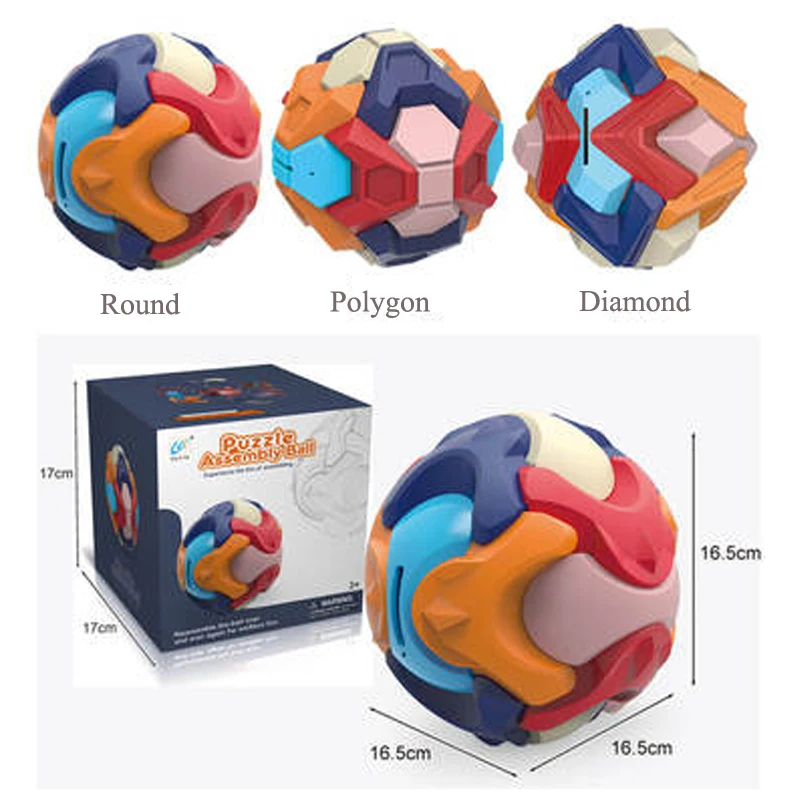 Piggy Bank for Kids Puzzle Ball Building Blocks Piggy Bank Kids Magic Ball Toy Baby Intelligence Assembled Educational Toy Gift