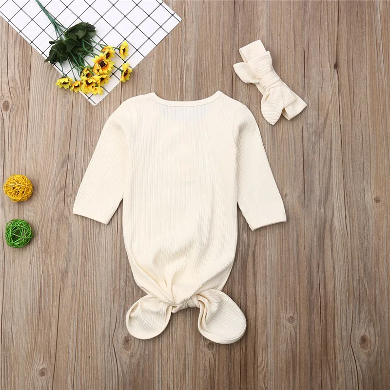 

PUDCOCO Newborn Baby Girls Boys Solid Swaddle Wrap Swaddling Blanket Sleeping Bag+Headband 2PCS Outfits 0-6M