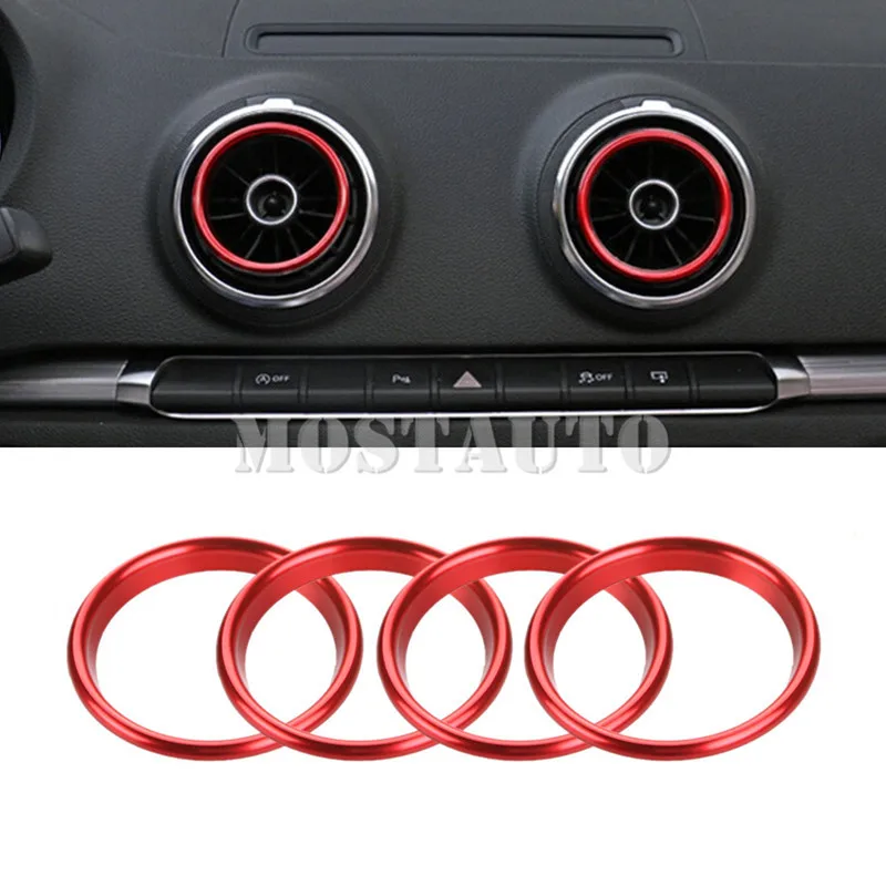 Интерьерная консоль вентиляционное отверстие крышка кольца для Audi A3 S3 2014 2019 4 шт.