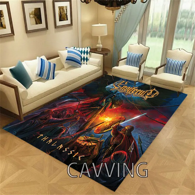 

Ensiferum Band 3D Printed Carpets Flannel Rugs Anti-slip Large Rug Carpet Home Decoration for Living Room