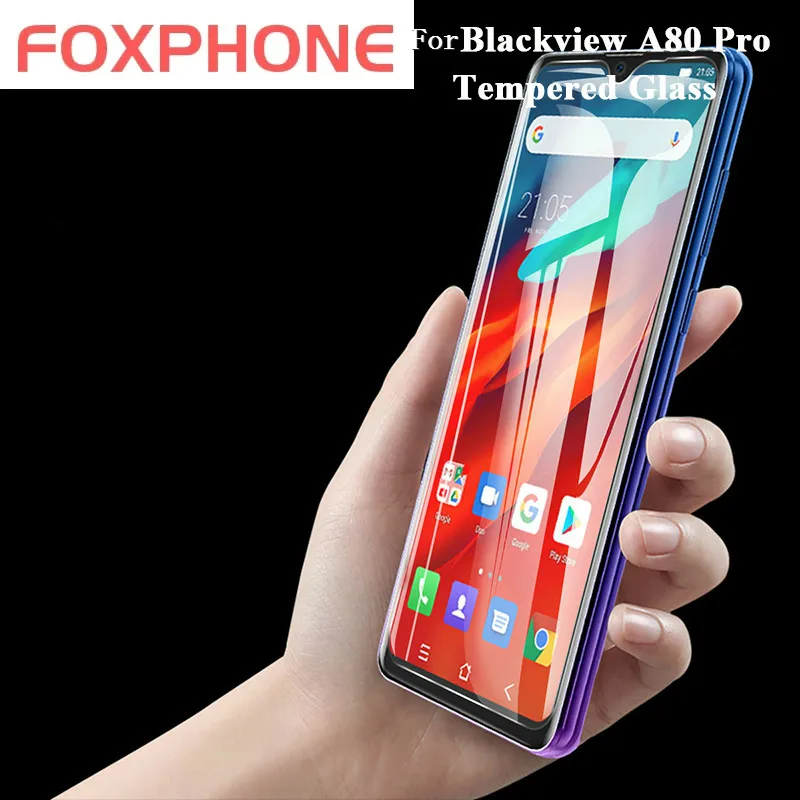 Пленка из закаленного стекла FOXPHONE подходит для Blackview A80 ультратонкая защита