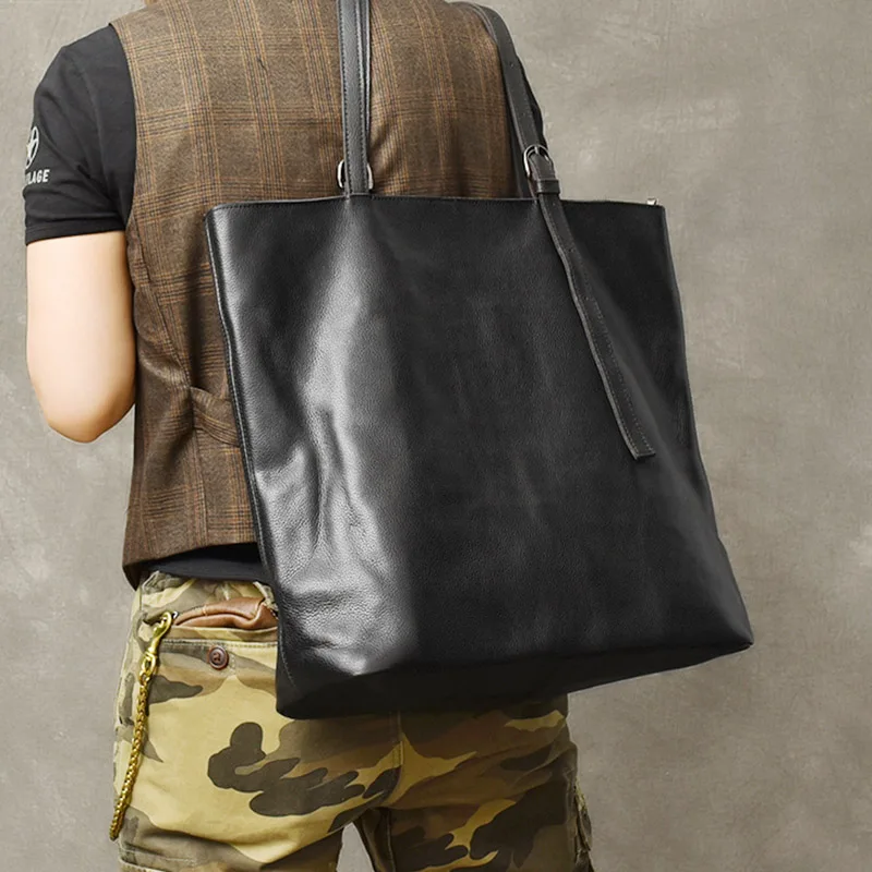 AETOO большой регулируемый плечевой ремень Мужская сумка кожаная большая через