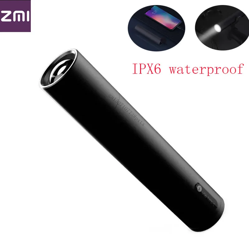 Xiaomi ZMI SOS светодиодный фонарик power bank с поддержкой USB зарядки для iphone samsung huawei 5000 мАч