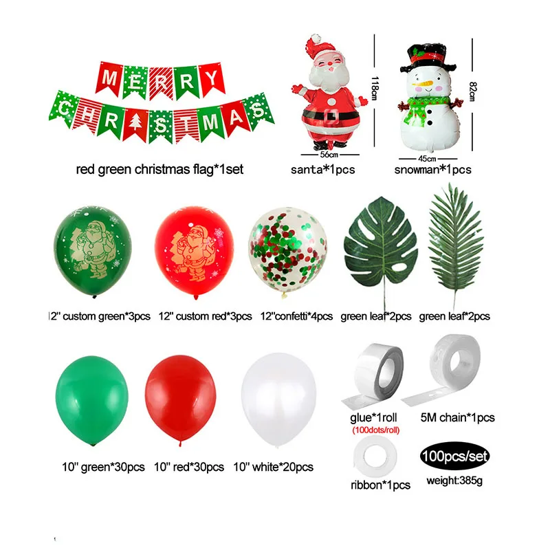 100Pcs Santa Snowman Window Sticker Christmas Wall Stickers Kids Room Decals Decorations for Home New Year | Дом и сад