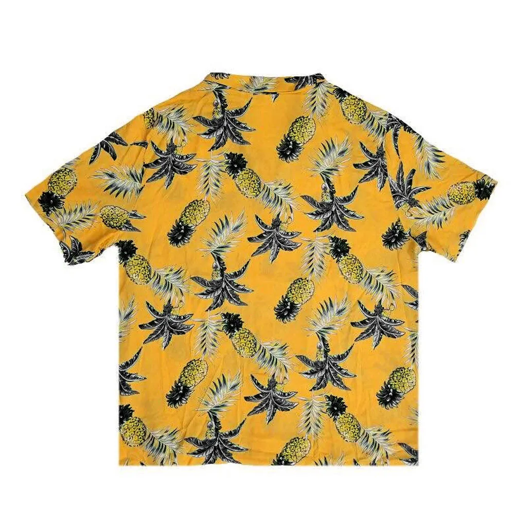 Мужские рубашки мужская рубашка с фруктовым принтом коротким рукавом летняя на