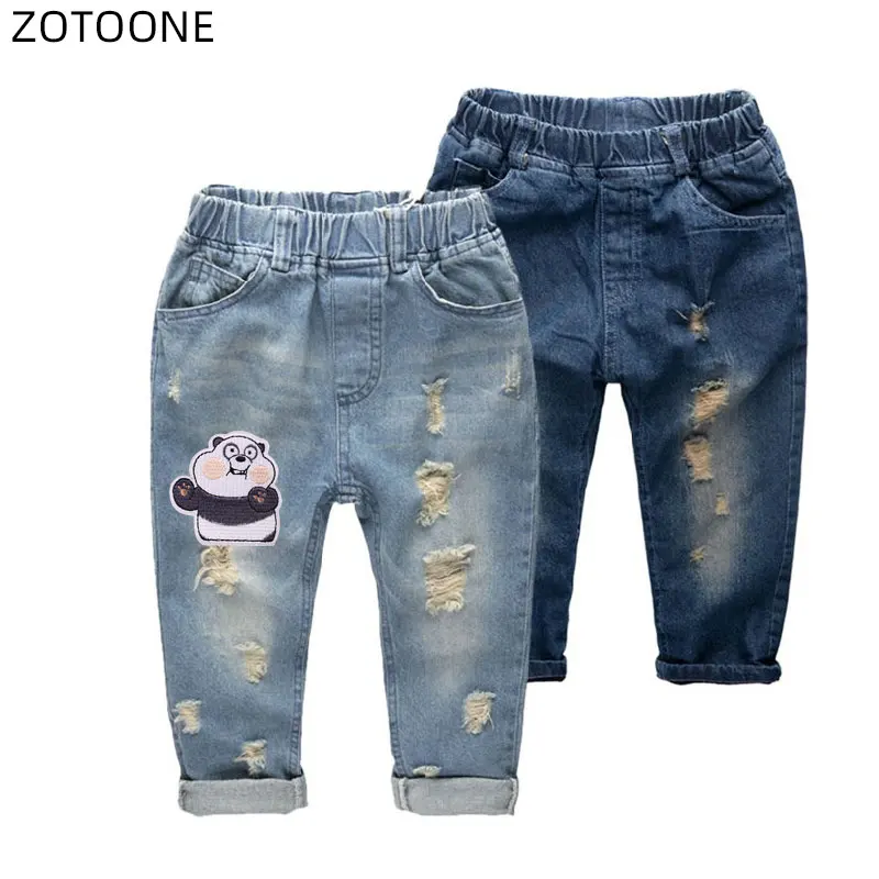 ZOTOONE пришить клеевые заплатки для одежды джинсы с милым медведем передачи тепла