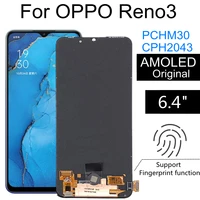 for oppo reno3 lcd display touch screen digitizer assembly replacement for phone oppo reno 3 cph2043 pchm30 lcd 6 4