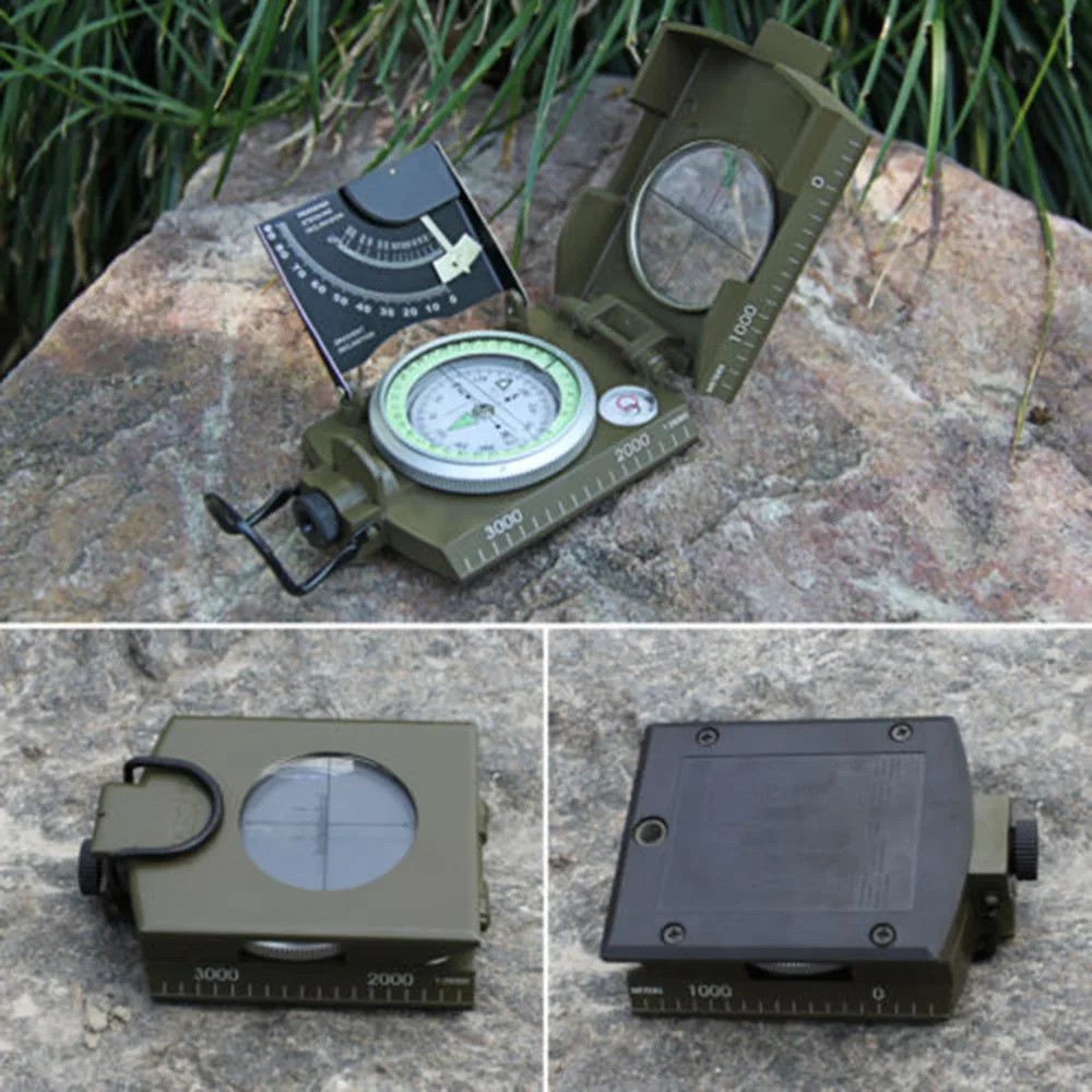 

Geology Compass for Professional Military Army Sighting Luminous Compass for Outdoor Hiking Camping Outdoor Compass