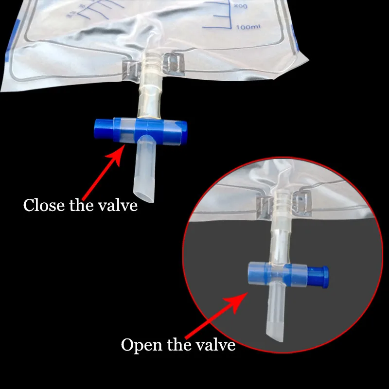 4 шт. 1000 мл одноразовые анти-обратного мешок для сбора мочи медицинская в
