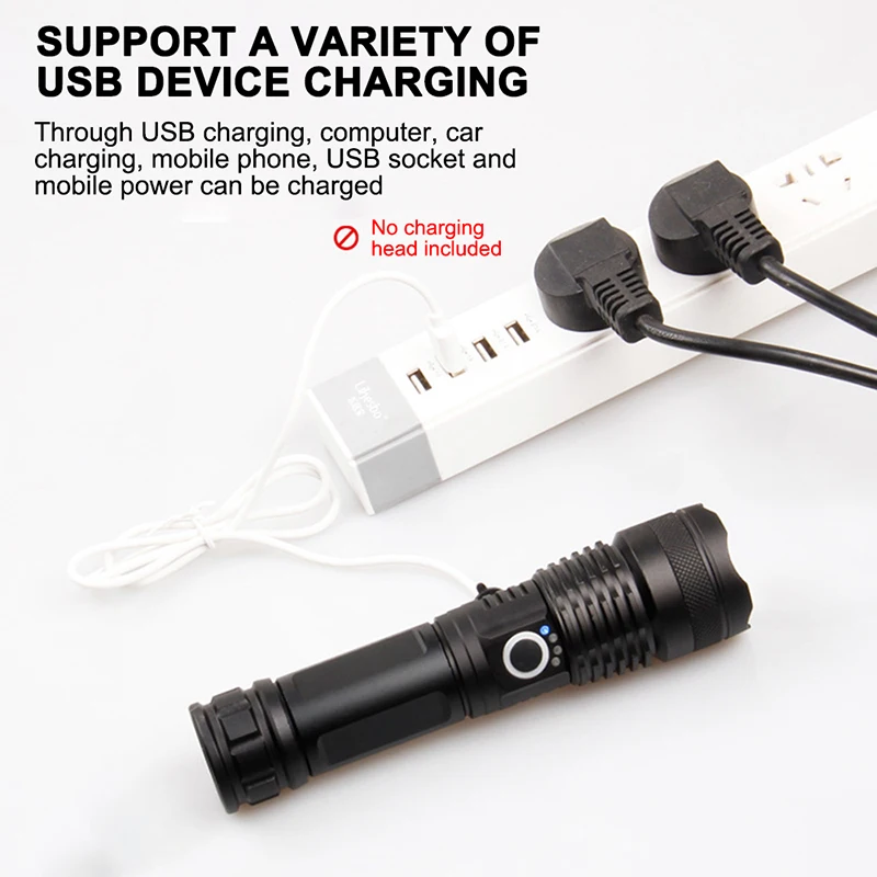 Водонепроницаемый яркий светодиод фонарик высокой мощности Факел 26650/16850/3 * AAA