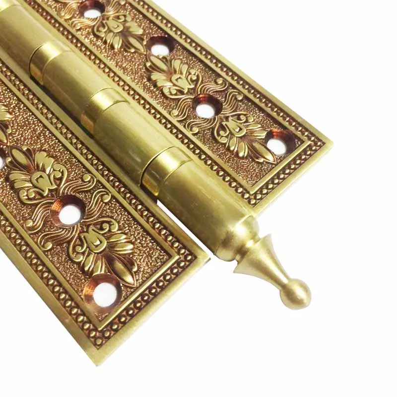 1 шт. роскошные дверные петли с головкой короны Твердые Латунные толстые плоские