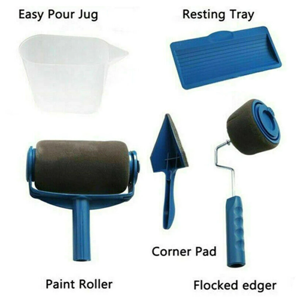

8pc/Set Multifunctional Wall Decorative Paint Roller Corner Brush Handle Tool DIY Operate Painting Brushes Tools Painting JU0171