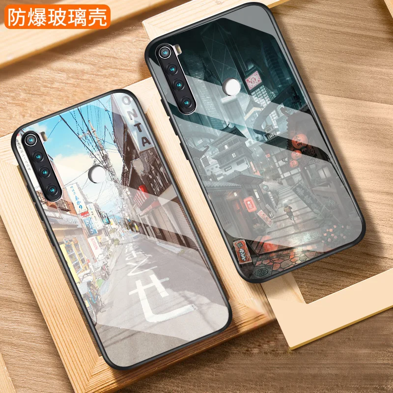 Чехол для xiaomi redmi note 8 T роскошный жесткий защитный чехол из закаленного стекла с 3D