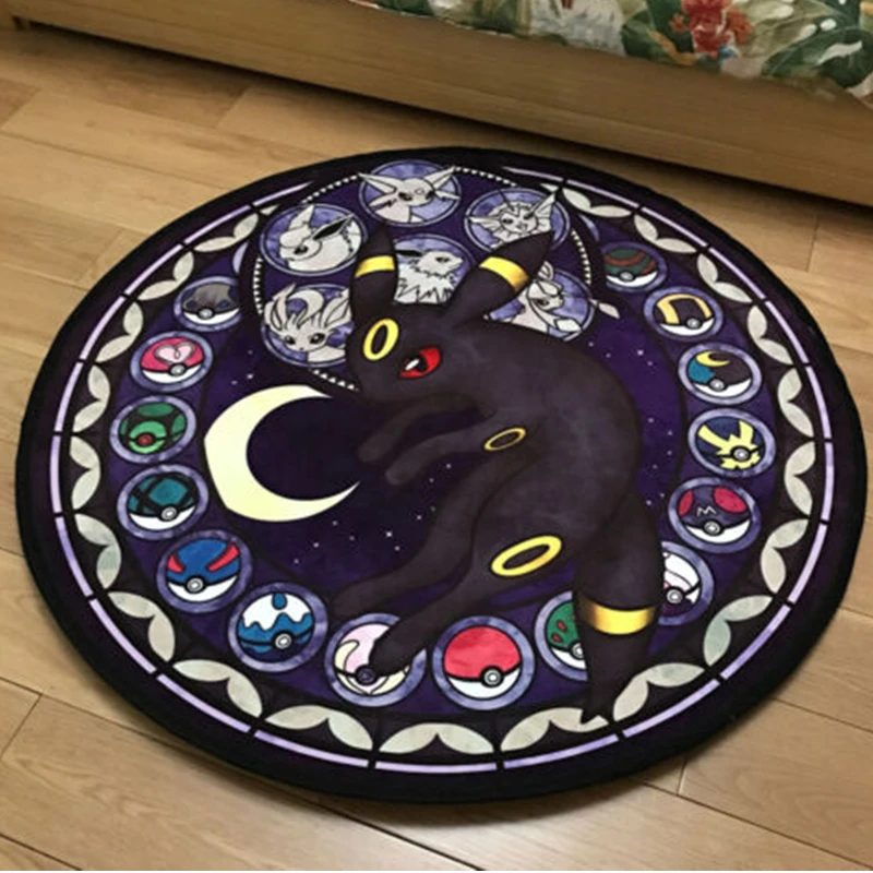 Umbreon Noctali Nachtara Circle аниме милый ковер для пола Коврик комнаты нескользящий