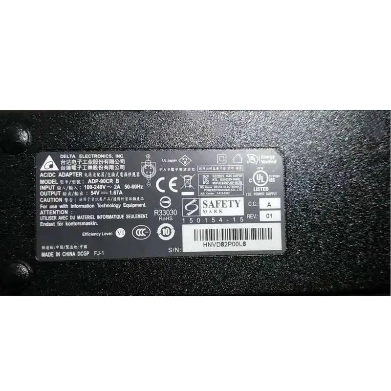 Оригинальное зарядное устройство-адаптер переменного тока для DELTA ADP-90CR B 54 в 1 67 а
