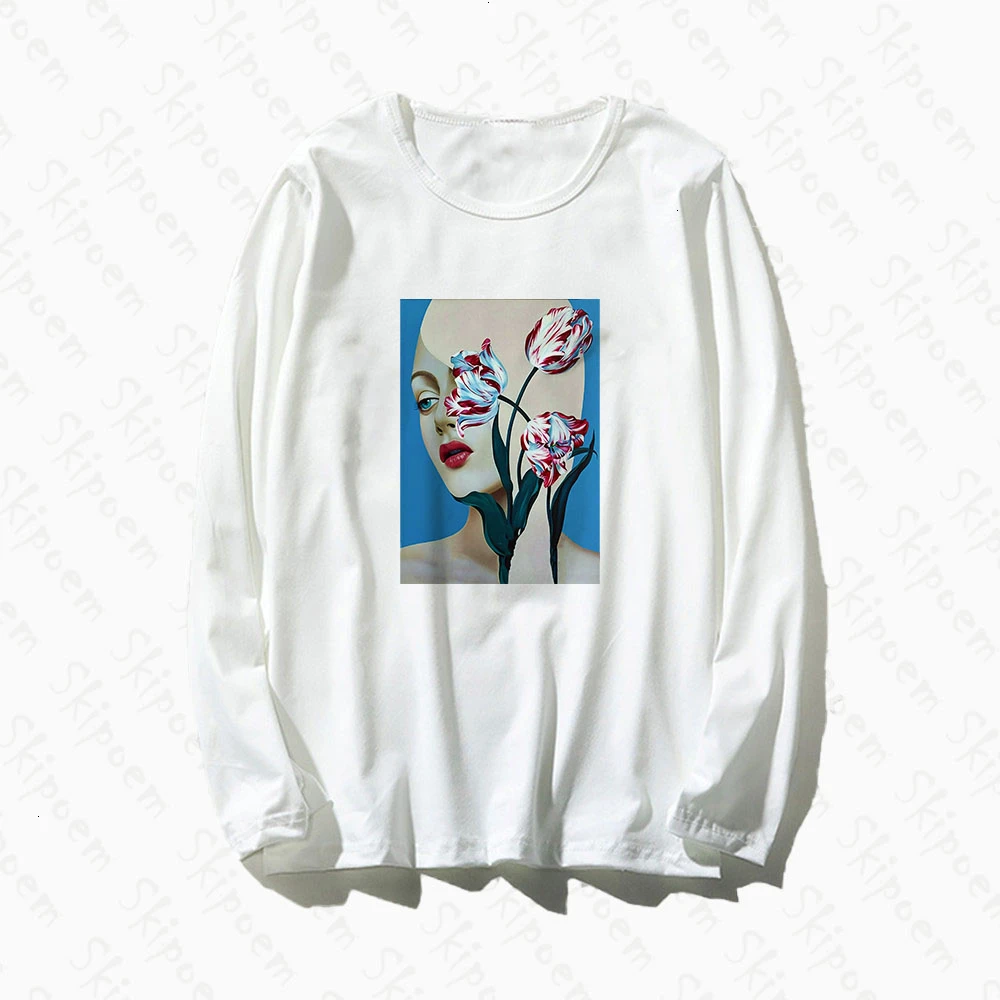 Сексуальная Женская модная футболка с цветами Эстетическая кавайная винтажная