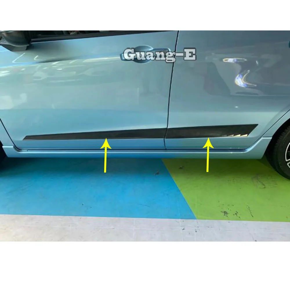

Car Styling Cover Detector ABS Side Door Trim Sticker Strips Molding Bumper 4pcs For Honda Fit Jazz 2020 2021