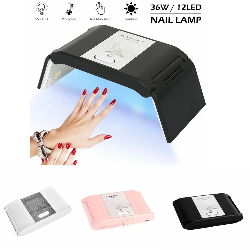 36W Folding UV LED Nail Dryer Gel Polish Drying Lamp Quick Dry  Portable Lamp For Nails Manicure Tool Dropshipping