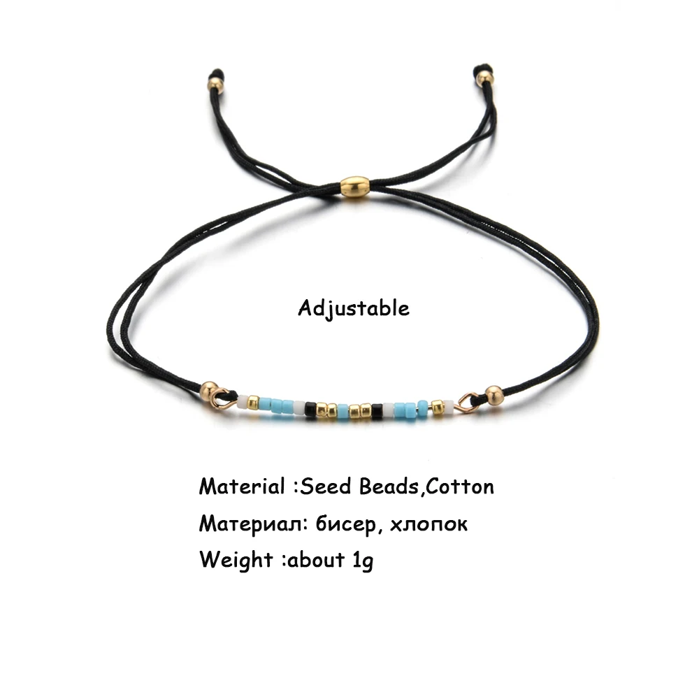 Женские браслеты с бусинами из кристаллов в богемном стиле регулируемая