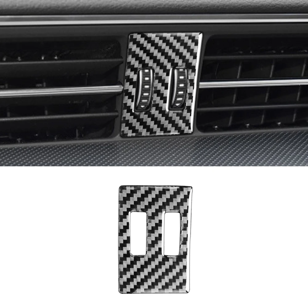 

for Audi A6 LA7 2019 Air Conditioning Knob Decoration Cover Sticker Decal Trim Car Interior Accessories Carbon Fiber