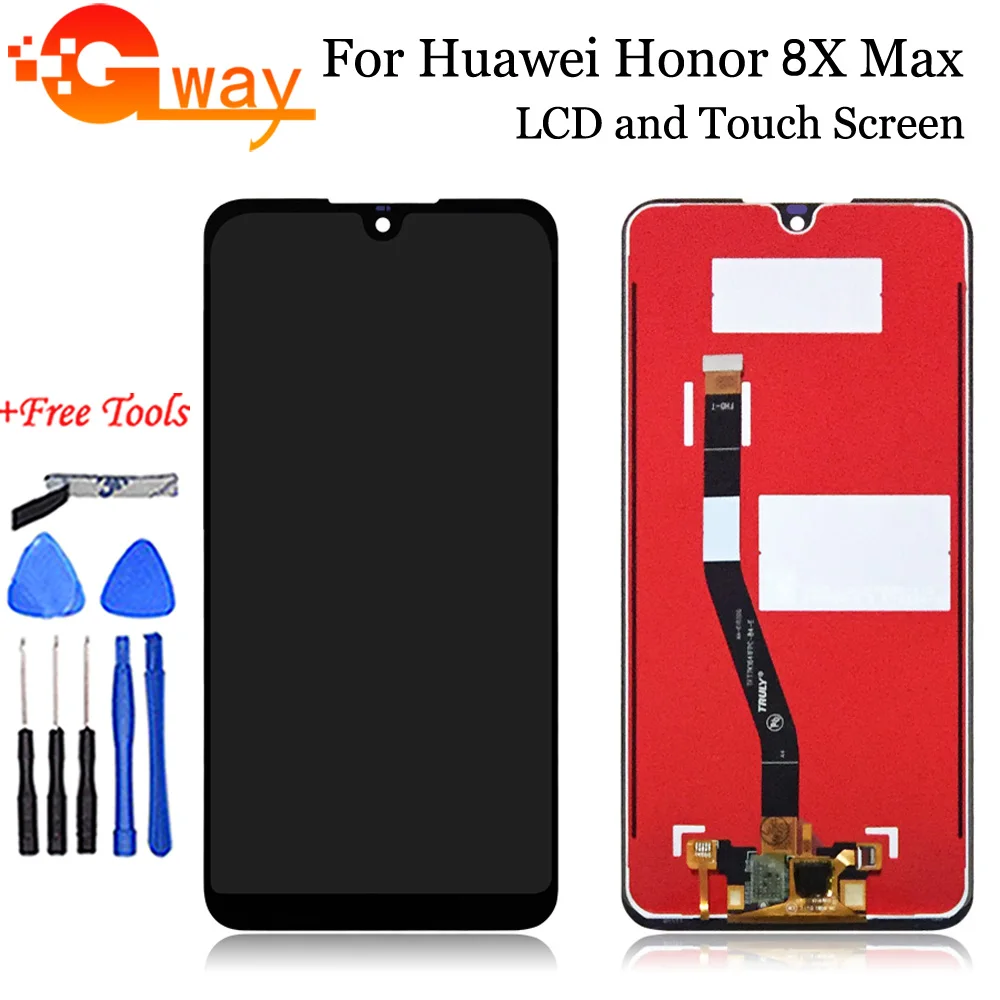 ЖК дисплей и тачскрин в сборе для Huawei Honor 8X Max сменный экран HUAWEI с рамкой JSN L21 L42