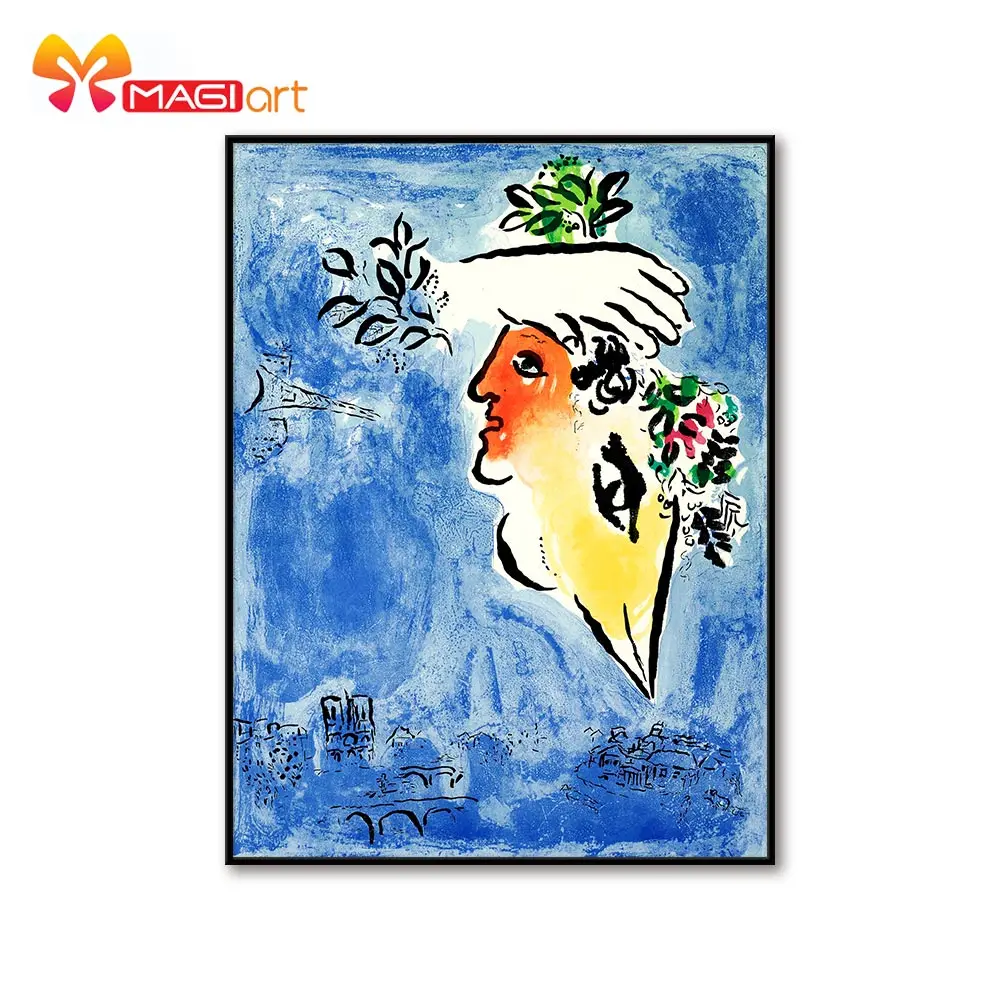 

Cross stitch kits Embroidery needlework sets 11CT water soluble canvas patterns 14CT Abstract style impressionism-NCMP052