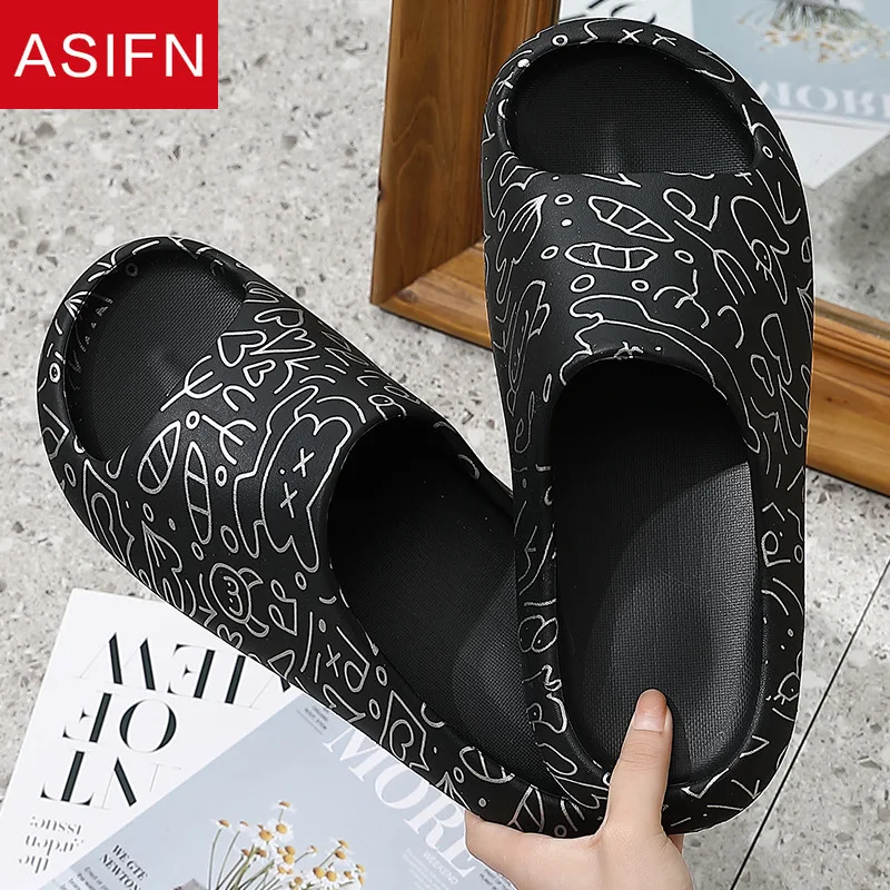 Шлепанцы ASIFN из ЭВА для мужчин и женщин мягкие сандалии на толстой подошве