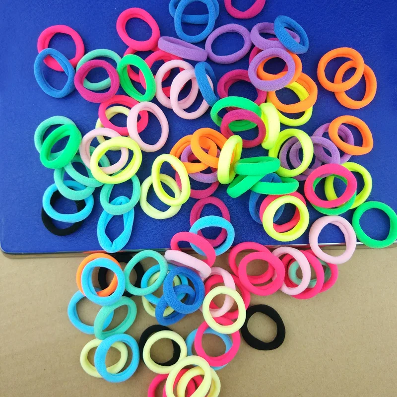 Резинки для волос девочек 100 шт. черные белые аксессуары 2020 резинки резинка