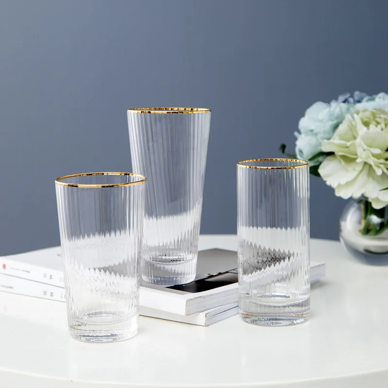 Уникальная стеклянная чашка креативная посуда для сока и воды прозрачное стекло