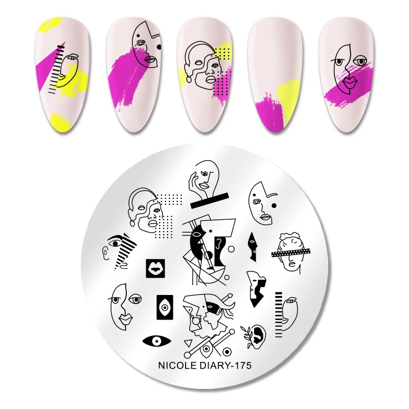 Трафареты для стемпинга NICOLE DIARY леопардовые бабочки тигр ногтей | Красота и