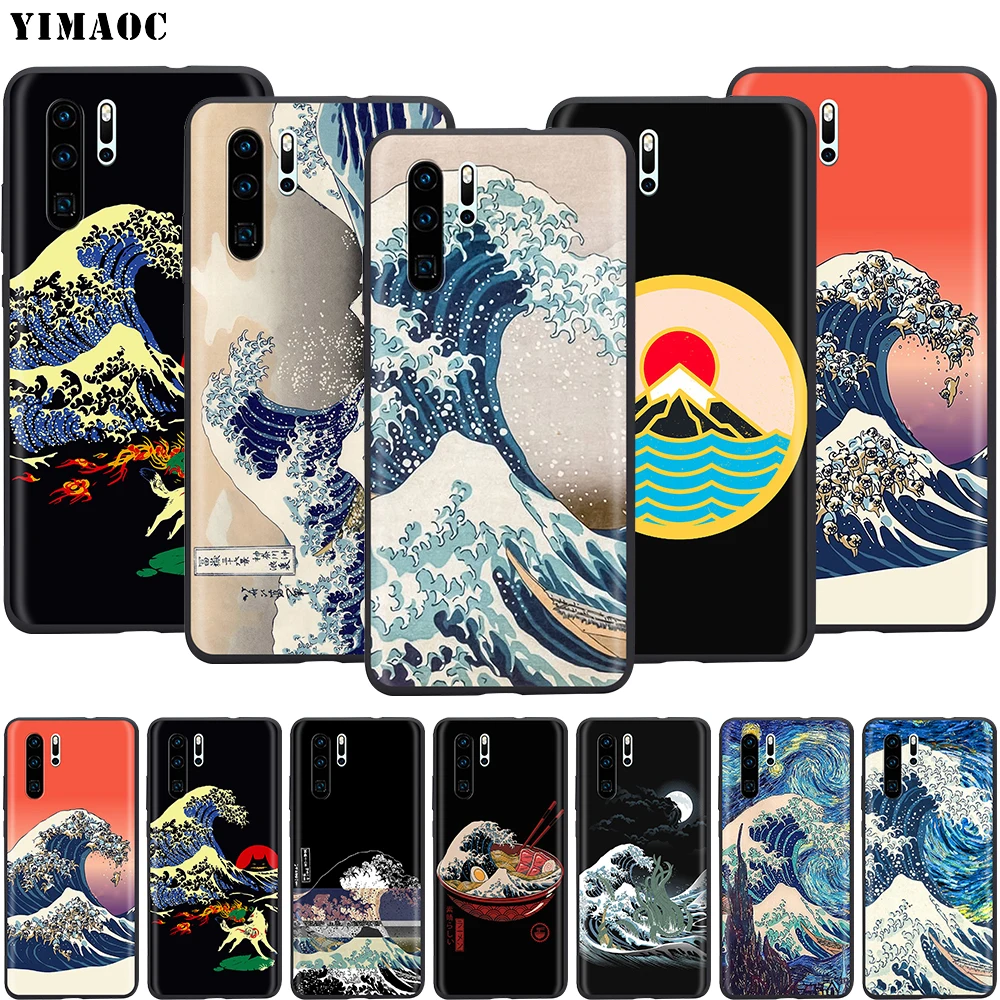 Японский силиконовый чехол YIMAOC The Great Wave off Kanagawa для Huawei Mate 10 P8 P9 P10 P20 Lite Pro P Y7 Y9 Smart Mini