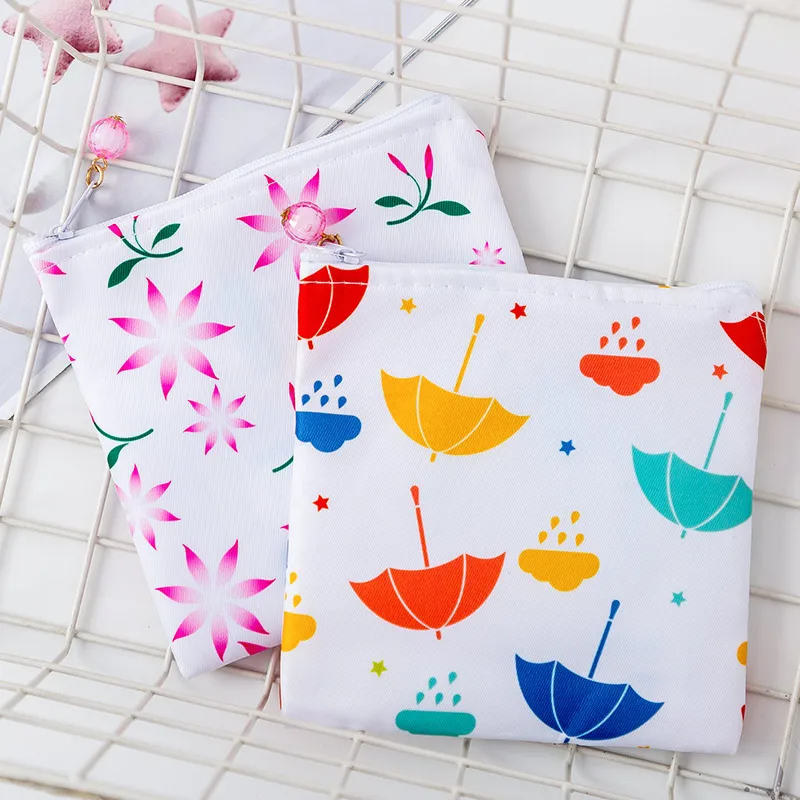 Girls Diaper Sanitary Napkin Storage Bag Canvas Pads Package Bags Coin Purse Jewelry Organizer Credit Card Pouch Case | Дом и сад