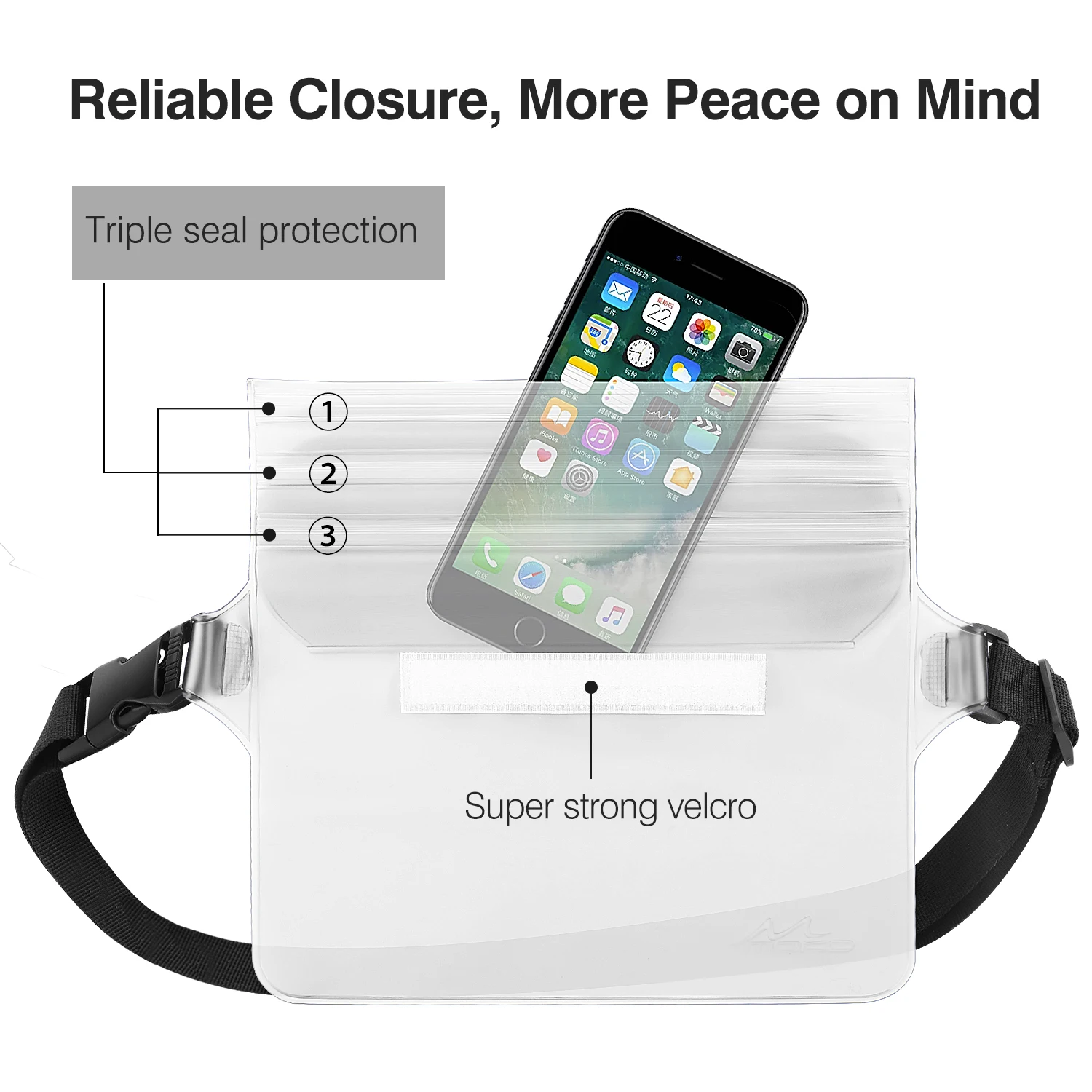 Waterproof Swimming Bag Ski Drift Diving Shoulder Waist Pack Bag Underwater Mobile Phone Bags Case Cover For Beach Boat Sports