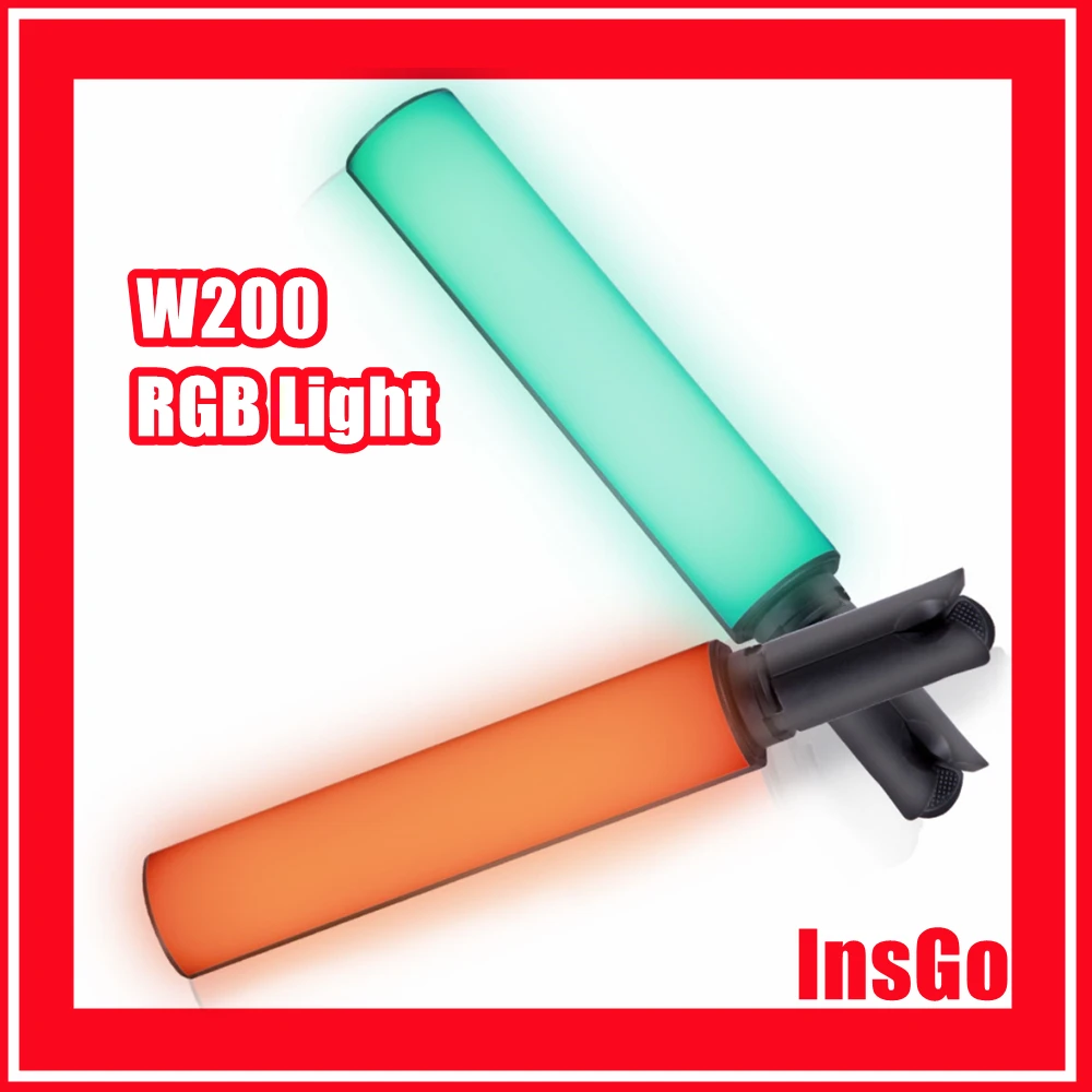 

W200 RGB светодиодный светильник для фотосъемки 7 Вт 2500-9000K ручной светильник для видео мягкий заполняющий свет палочка 3000 мАч Магнитный креати...