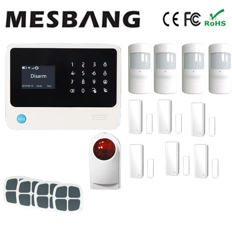 07 Wifi GSM Беспроводная сигнализация домашняя охранная сигнализация wifi сигнализация с английским французским русским испанским, голландским - Цвет: 07