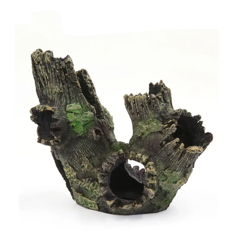 для аквариума Saim Декоративные помпоны дерево из смолы выветренное полое