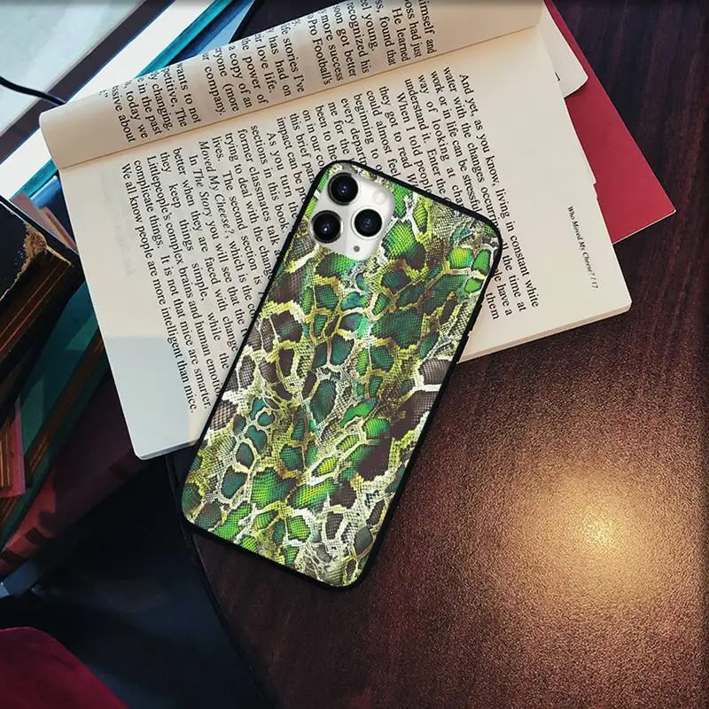 

Fashion Snakeskin Leopard Tabby Phone Case for iPhone 11 12 pro XS MAX 8 7 6 6S Plus X 5S SE 2020 XR Soft silicone funda