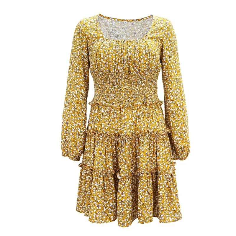 Женское пляжное платье с каскадными оборками вечерние платья длинным рукавом и